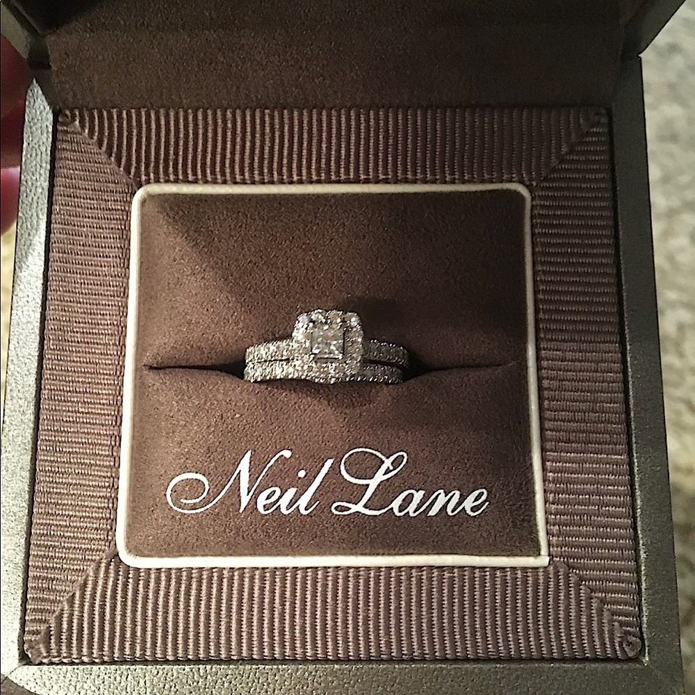 Neil Lane Silver bridal set